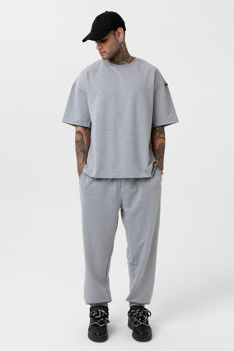 Paça Lastikli Basic Oversize Eşofman Takımı