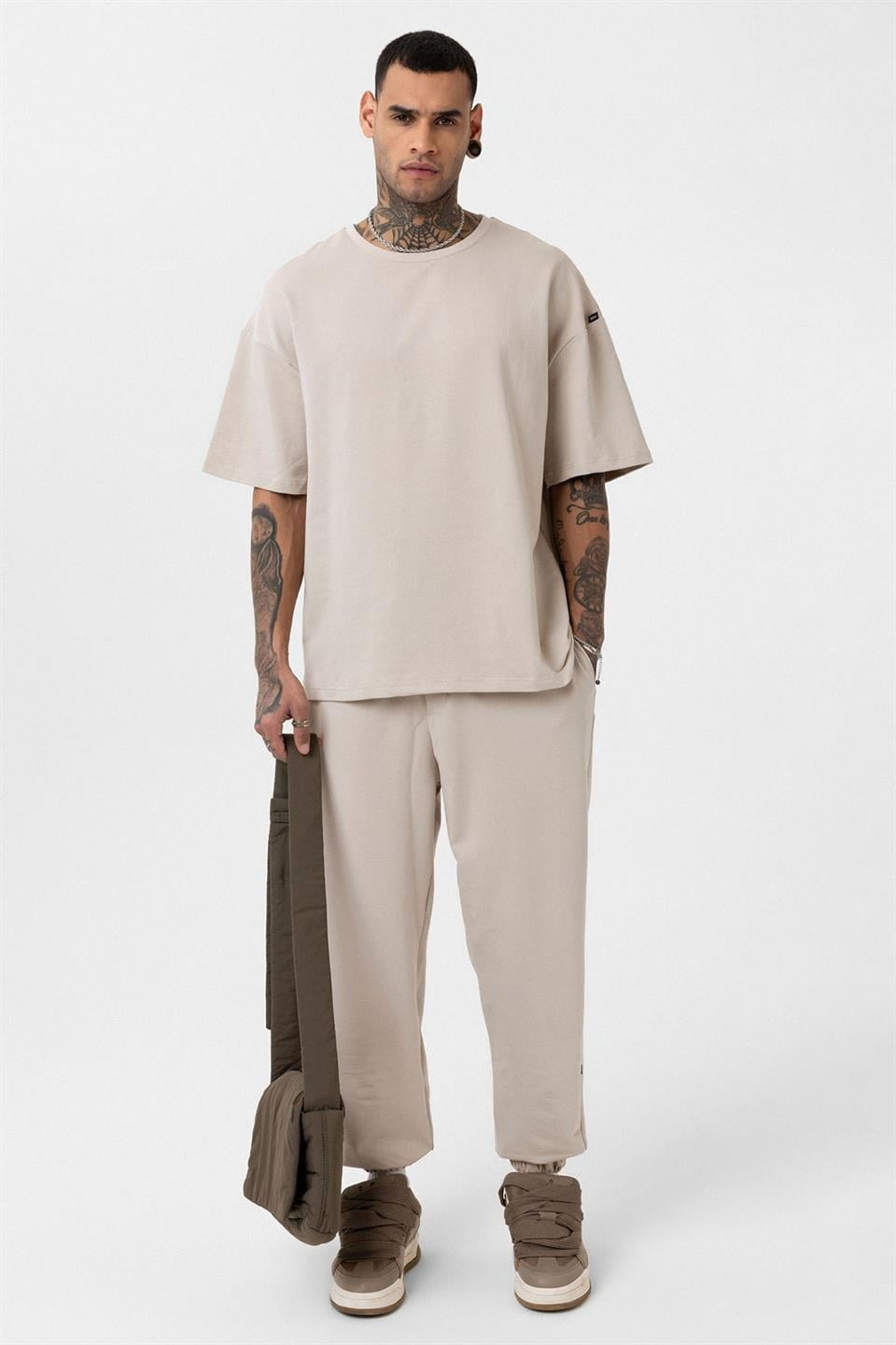 Paça Lastikli Basic Oversize Eşofman Takımı
