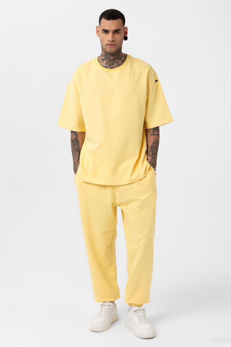 Paça Lastikli Basic Oversize Eşofman Takımı