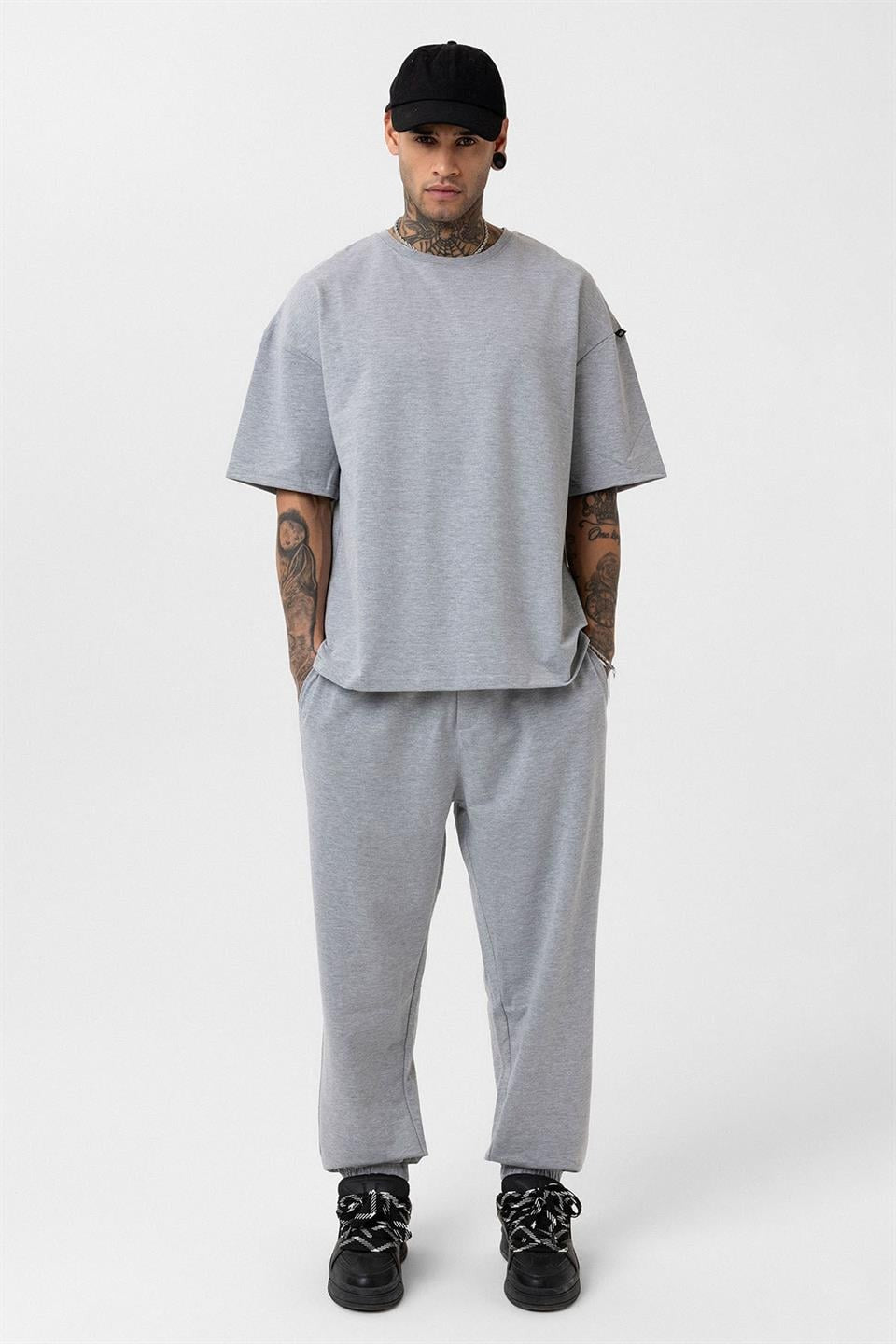 Paça Lastikli Basic Oversize Eşofman Takımı