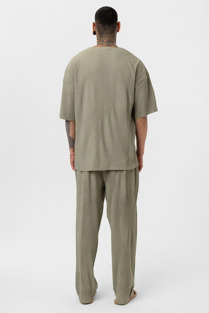 Basic Oversize Bisiklet Yaka Ottoman Takım