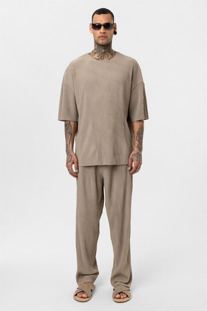 Basic Oversize Bisiklet Yaka Ottoman Takım