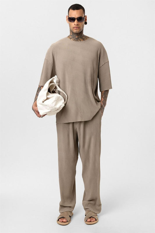 Basic Oversize Bisiklet Yaka Ottoman Takım