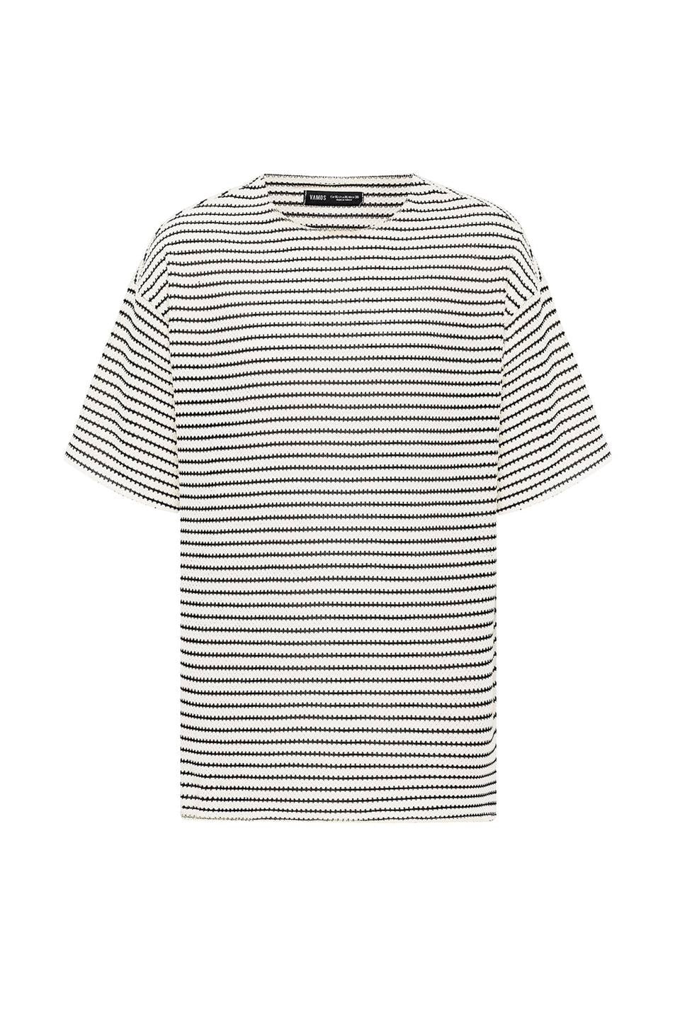 Çizgili Oversize Triko Tişört 30-773