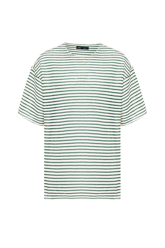 Çizgili Oversize Triko Tişört 30-773