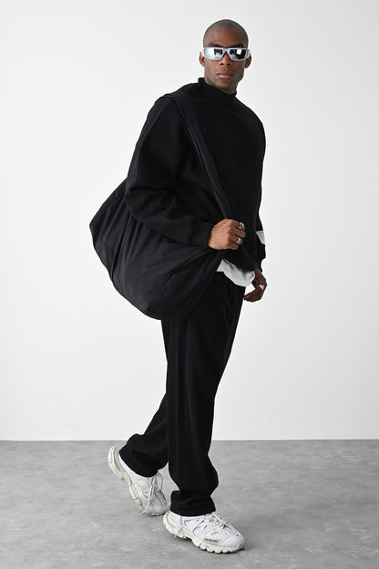 Vizon Kart Detaylı Oversize Sweatshirt