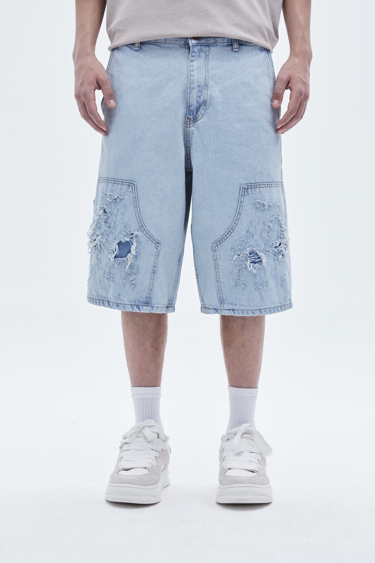 Oversize Bermuda Denim Şort 40-224