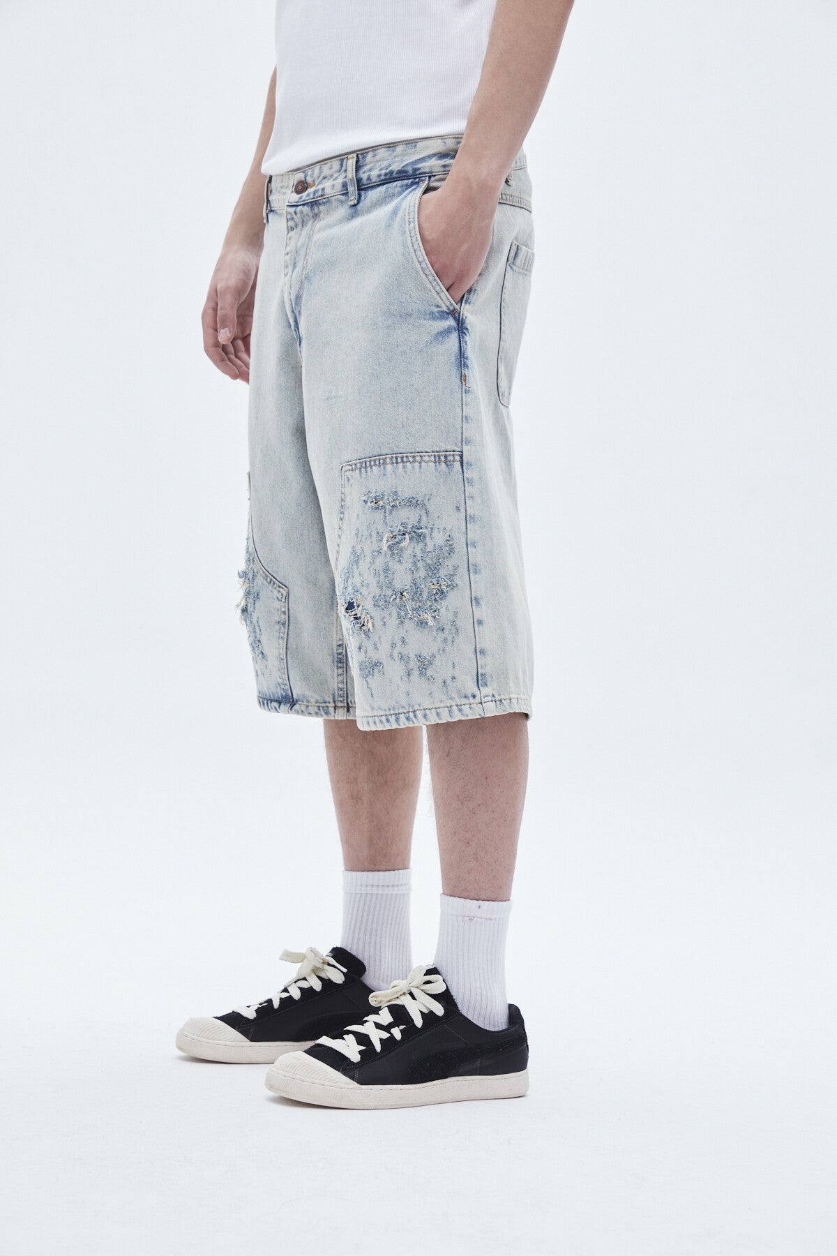 Oversize Bermuda Denim Şort 40-224