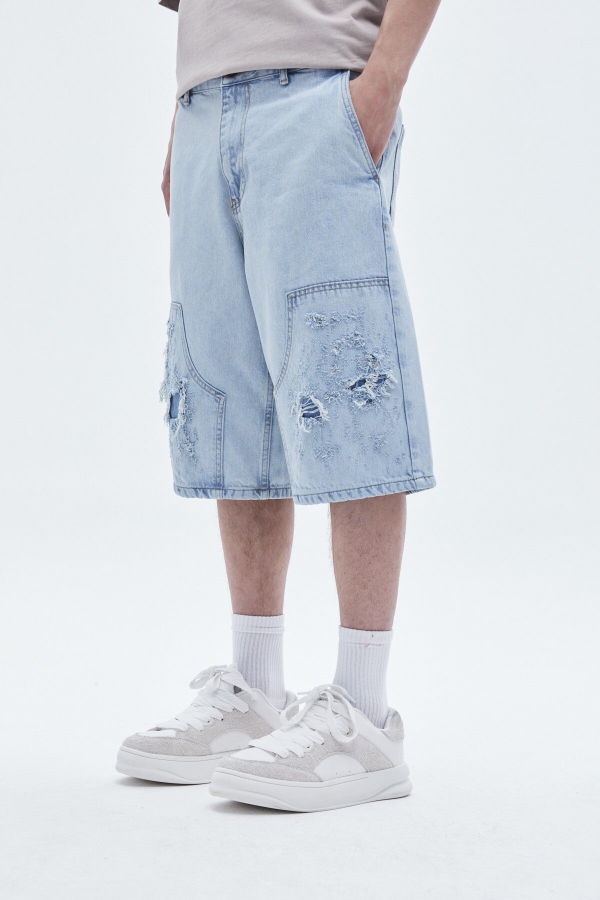 Oversize Bermuda Denim Şort 40-224