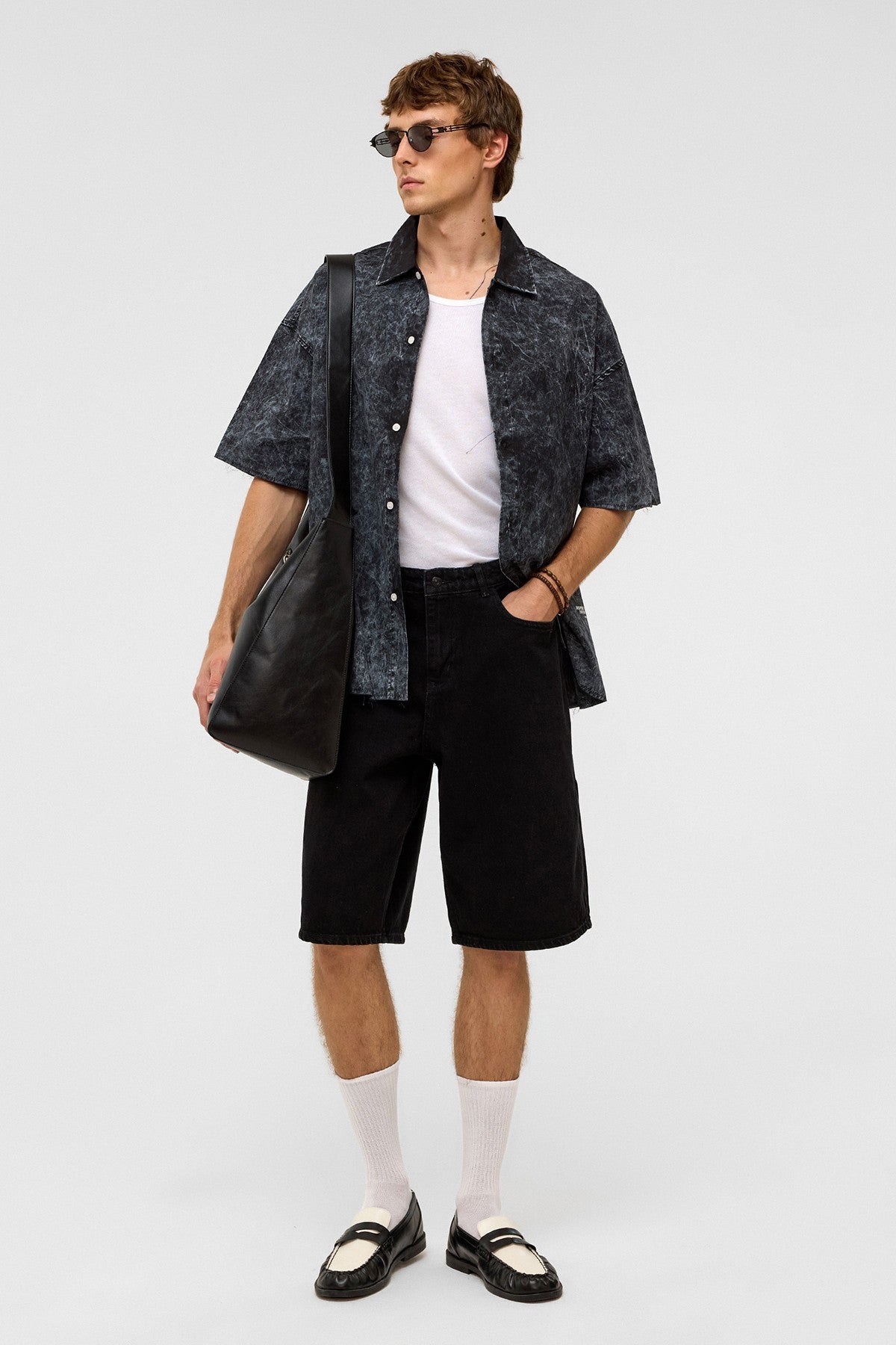 Oversize Bermuda Denim Şort 40-285