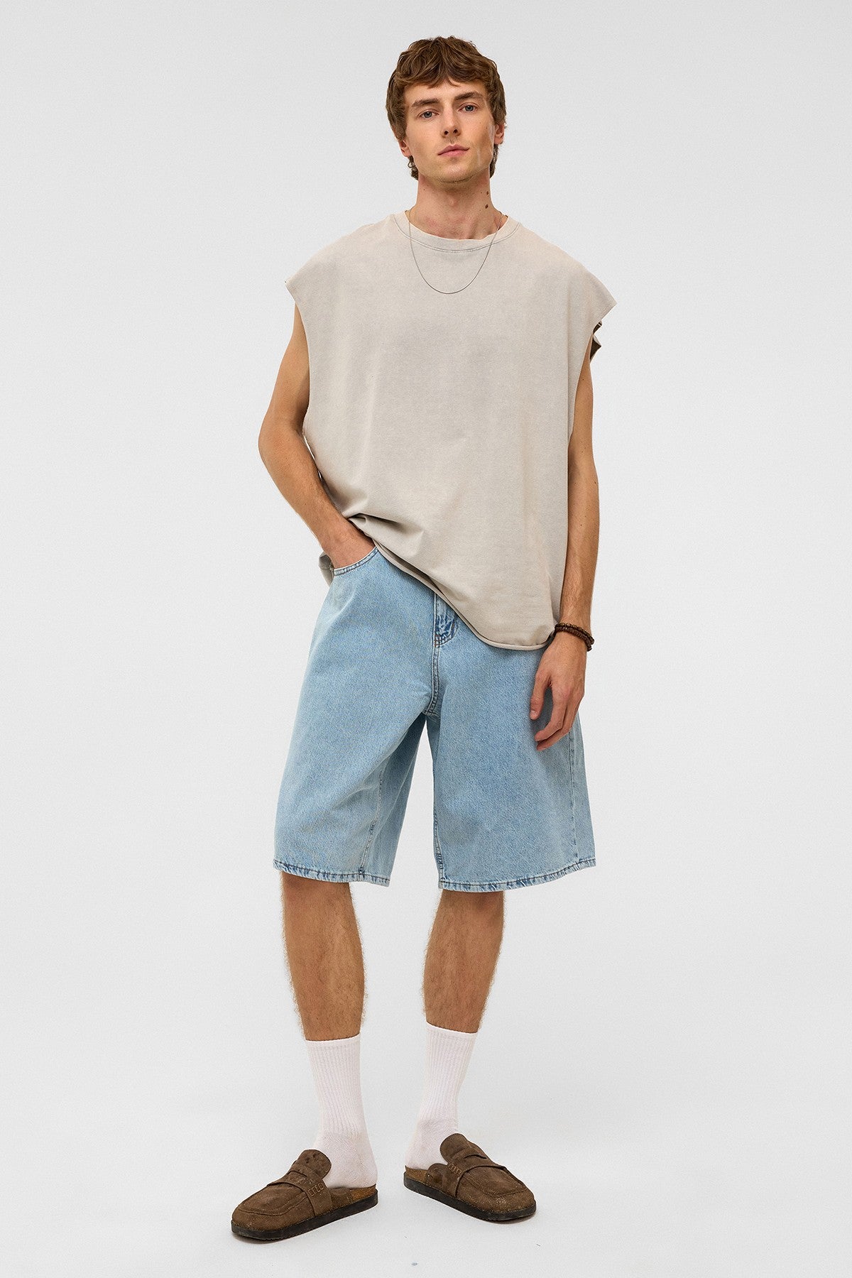 Oversize Bermuda Denim Şort 40-285
