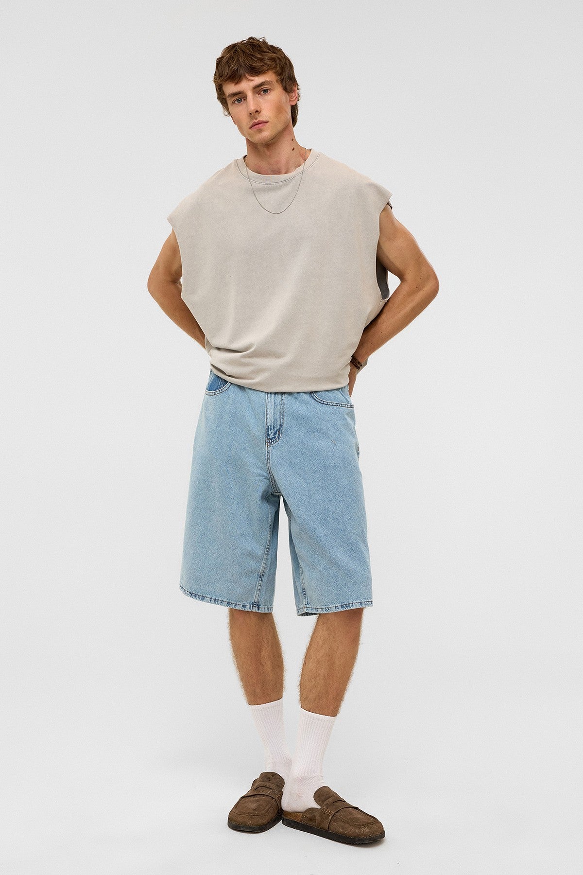 Oversize Bermuda Denim Şort 40-285