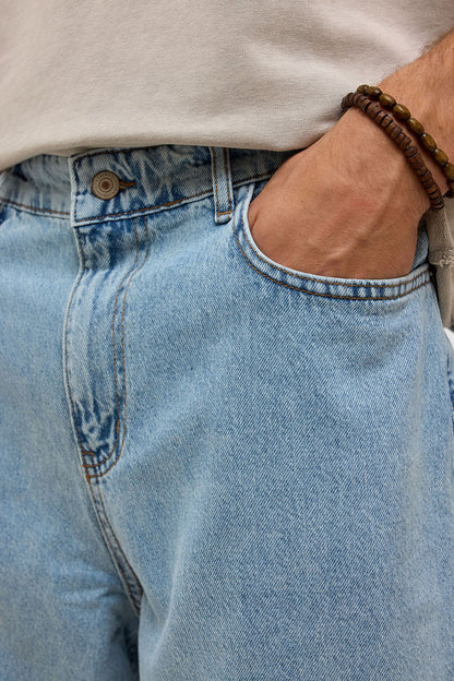 Oversize Bermuda Denim Şort 40-285