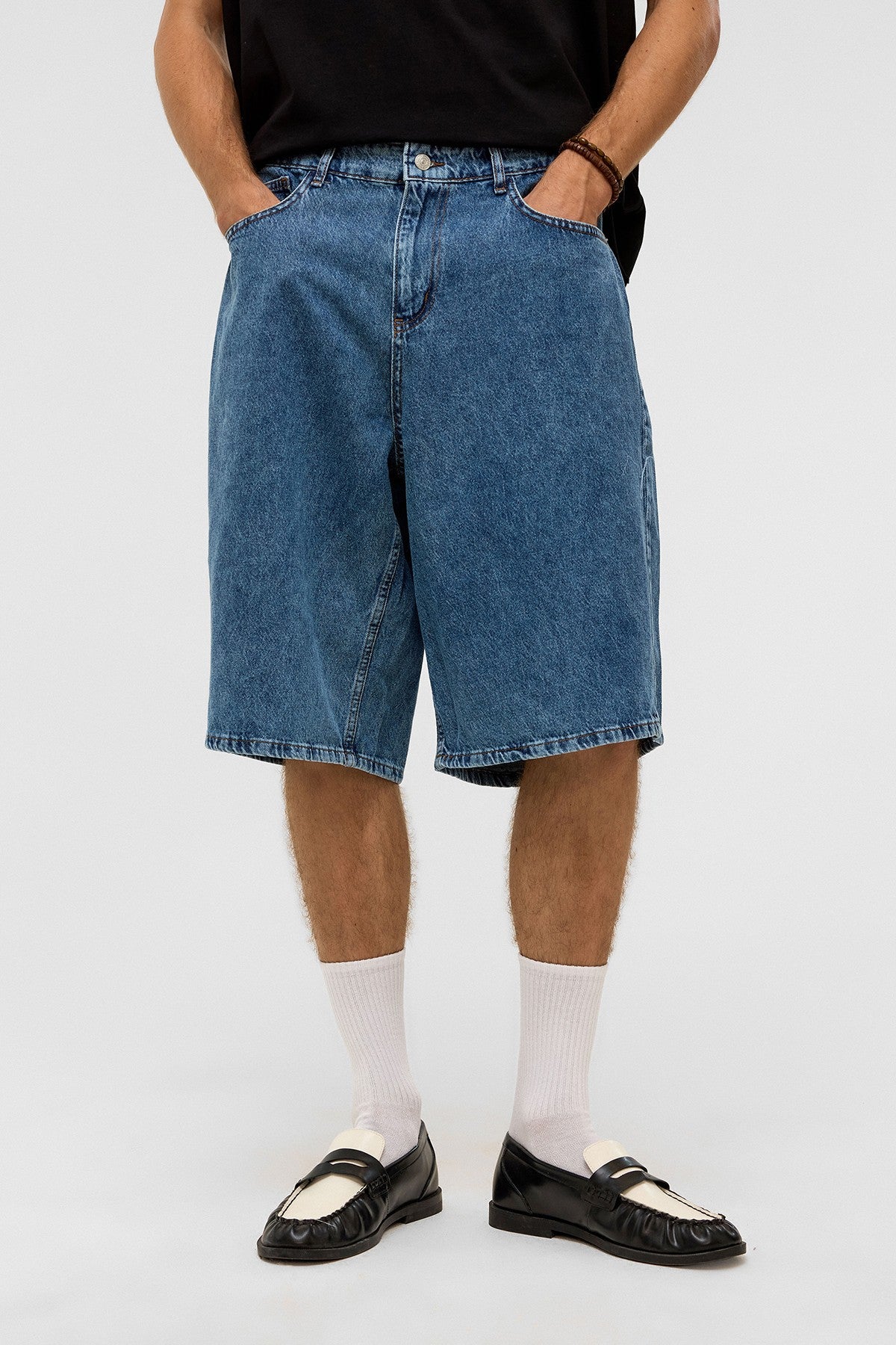Oversize Bermuda Denim Şort 40-285