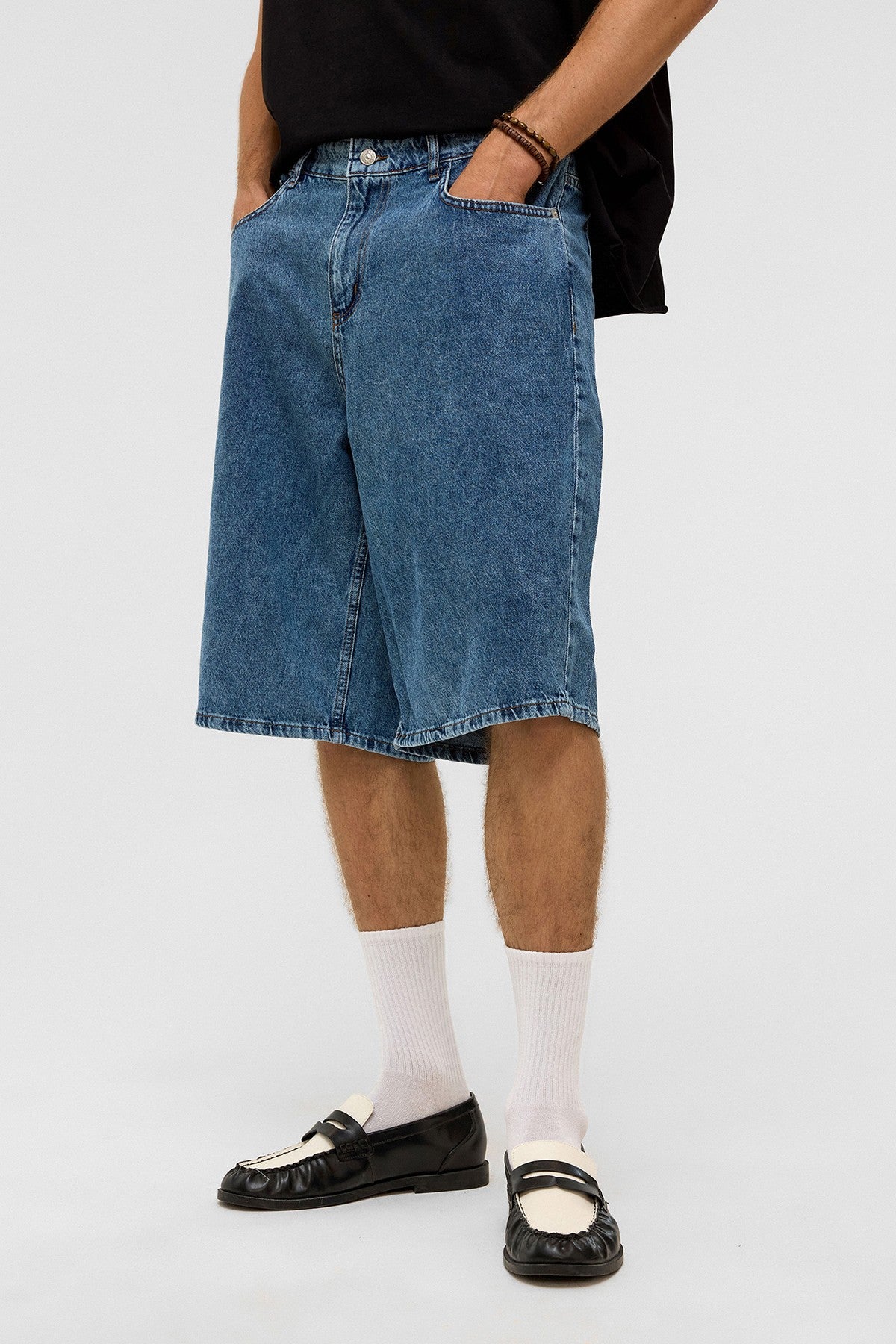 Oversize Bermuda Denim Şort 40-285