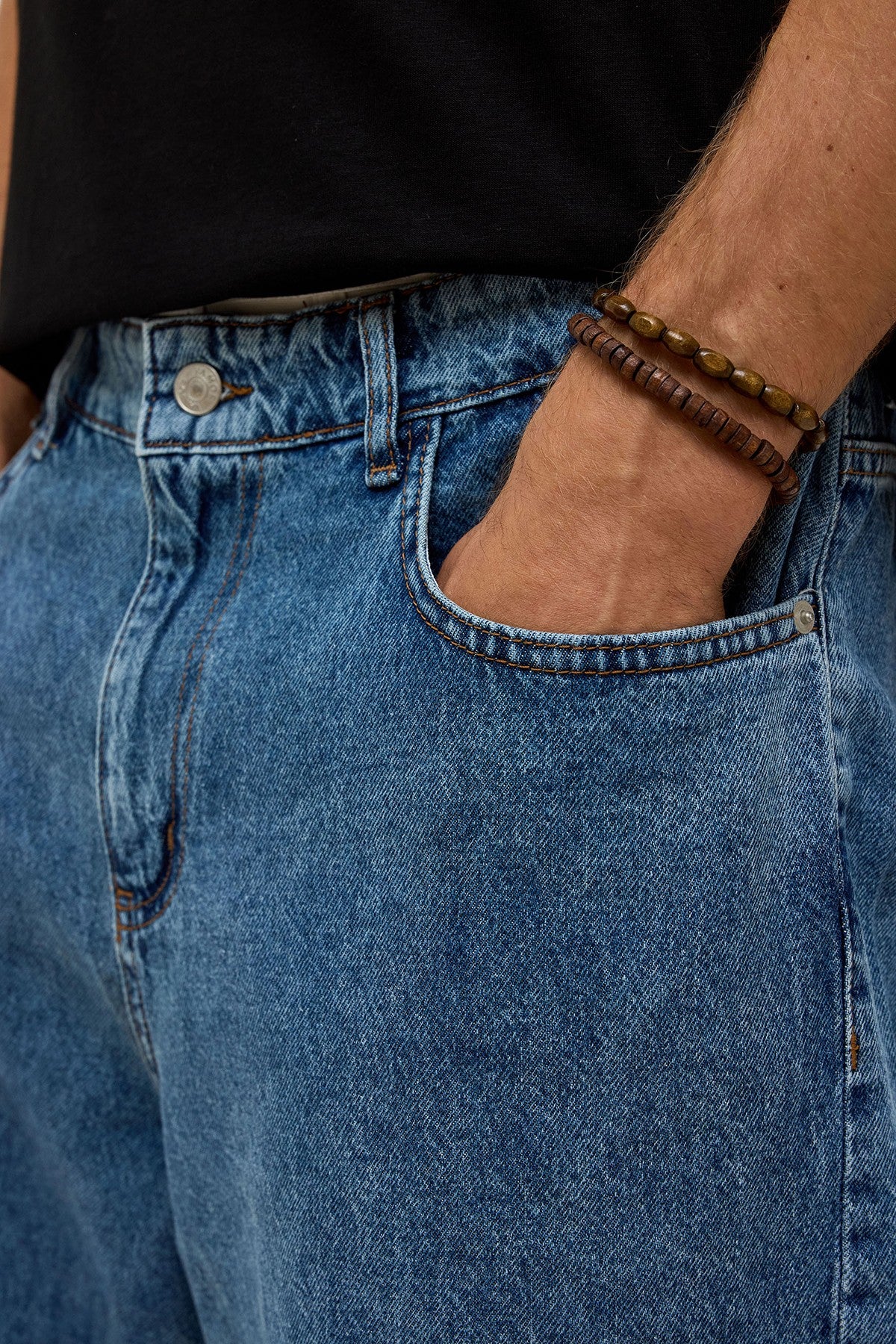 Oversize Bermuda Denim Şort 40-285