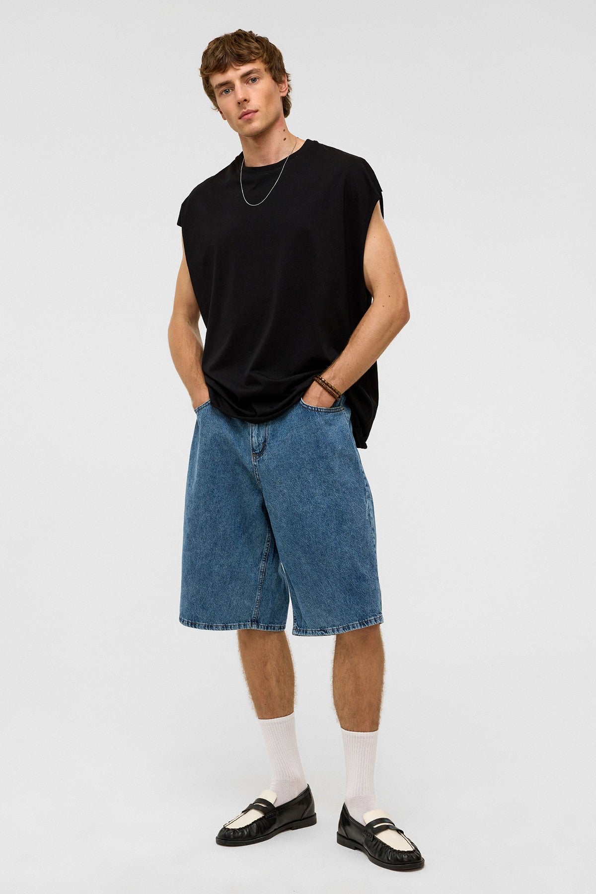 Oversize Bermuda Denim Şort 40-285