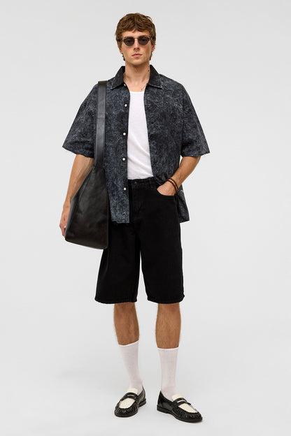 Oversize Bermuda Denim Şort 40-285