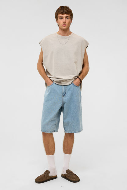 Oversize Bermuda Denim Şort 40-285