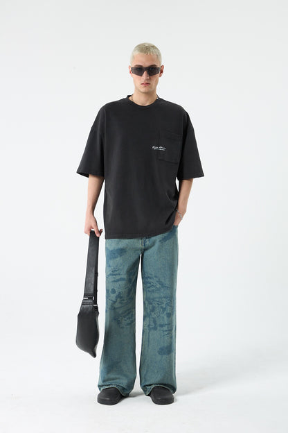 Yıkamalı Oversize Tişört
