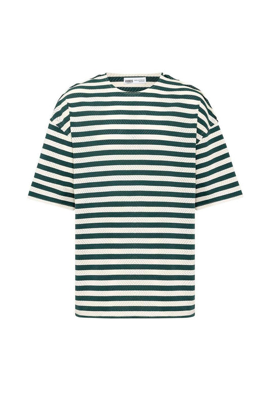 Çizgili Oversize Triko Tişört