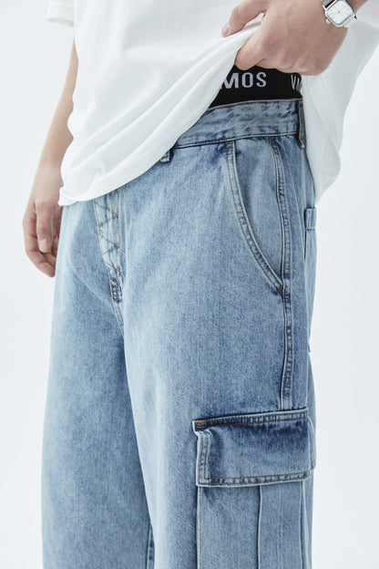 Oversize Bermuda Denim Şort 40-433