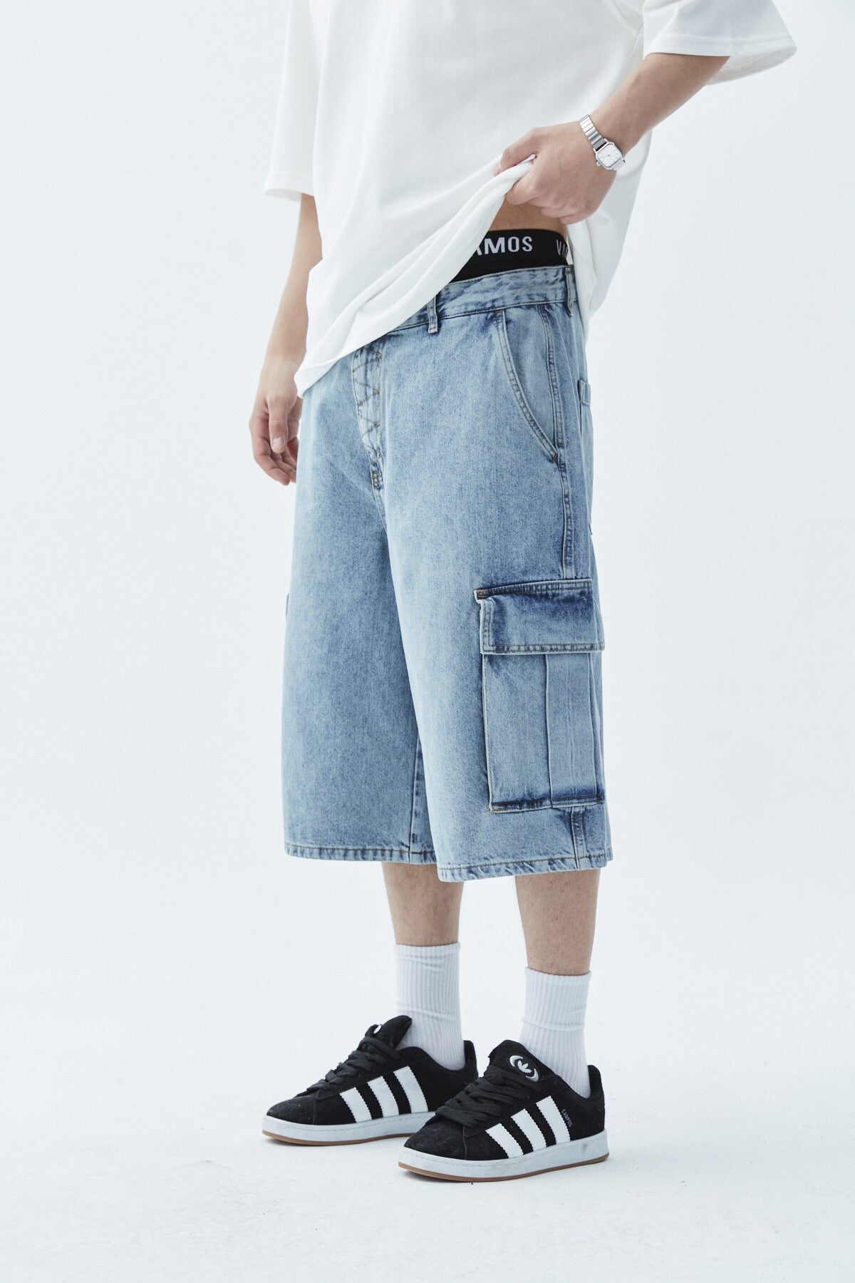 Oversize Bermuda Denim Şort 40-433