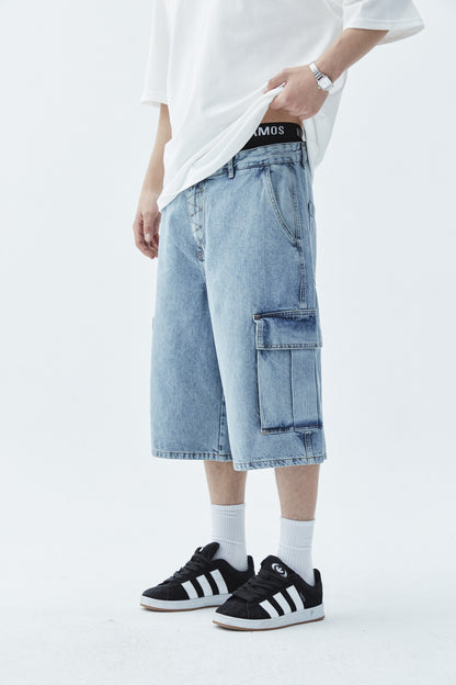 Oversize Bermuda Denim Şort 40-433