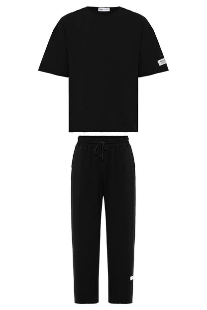Etiket Detaylı Oversize Eşofman Takım