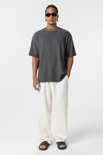 Yıkamalı Ottoman Basic Oversize Tişört