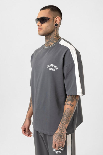Champıon Boys Baskılı Oversize Eşofman Takım