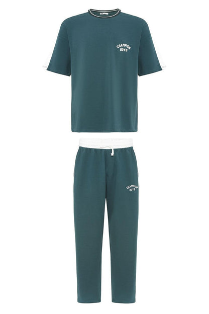 Champıon Boys Baskılı Oversize Eşofman Takım