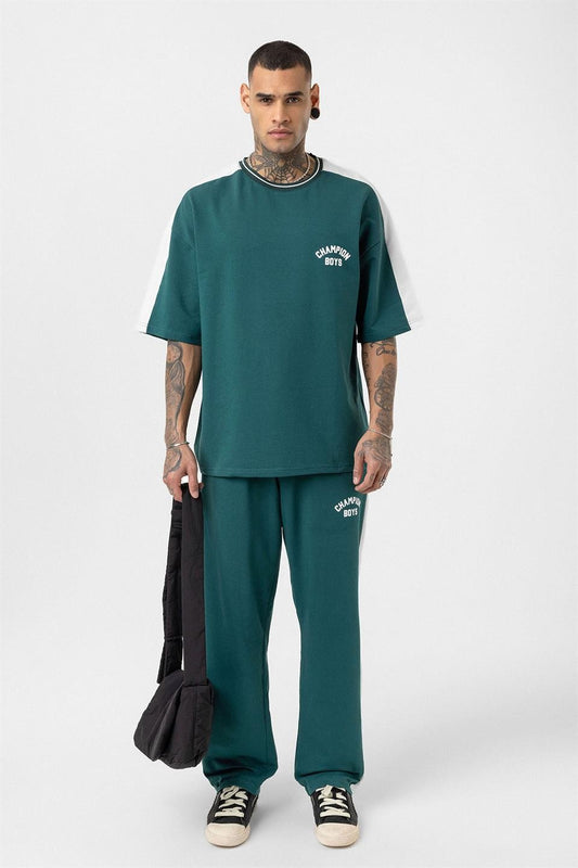 Champıon Boys Baskılı Oversize Eşofman Takım
