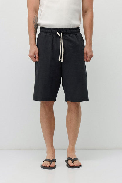 Basic Oversize Keten Şort
