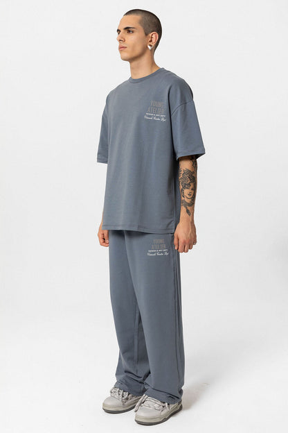 Young Atelıer Baskılı Oversize Eşofman Takım 40-603