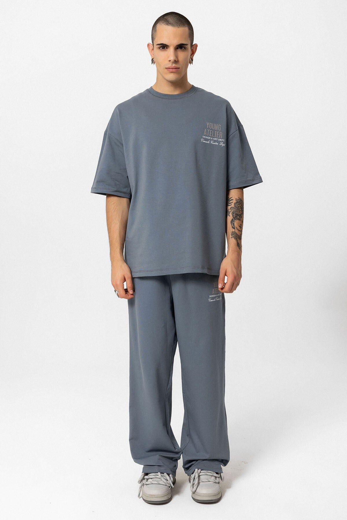 Young Atelıer Baskılı Oversize Eşofman Takım 40-603
