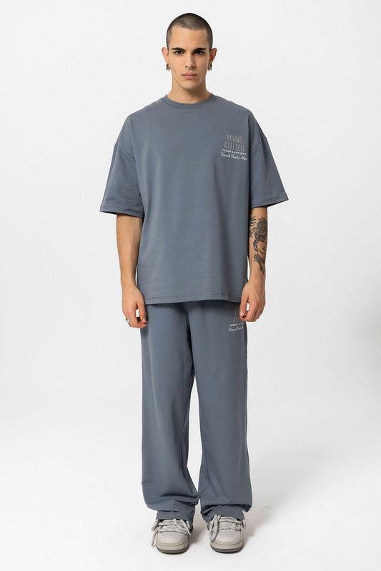 Young Atelıer Baskılı Oversize Eşofman Takım 40-603
