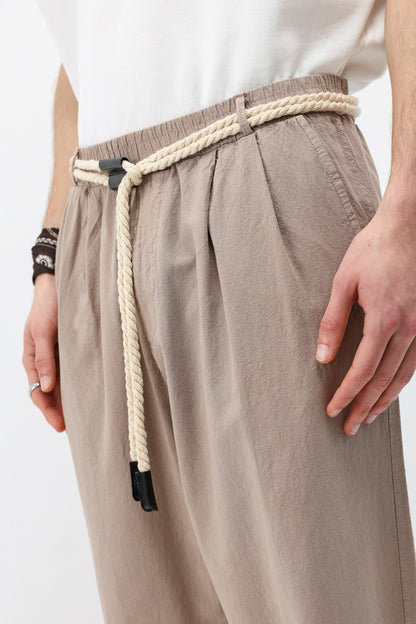 Kemer Detaylı Oversize Keten Pantolon