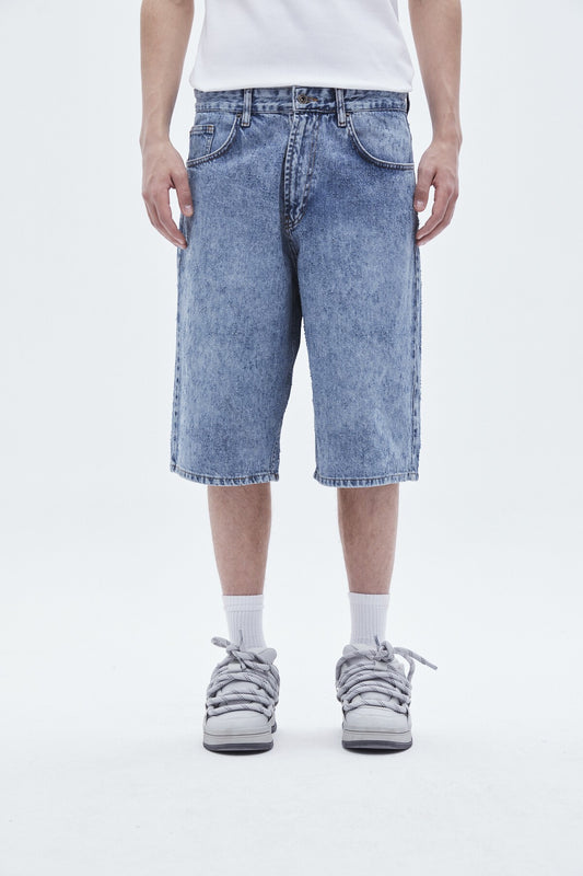Oversize Bermuda Denim Şort 40-641