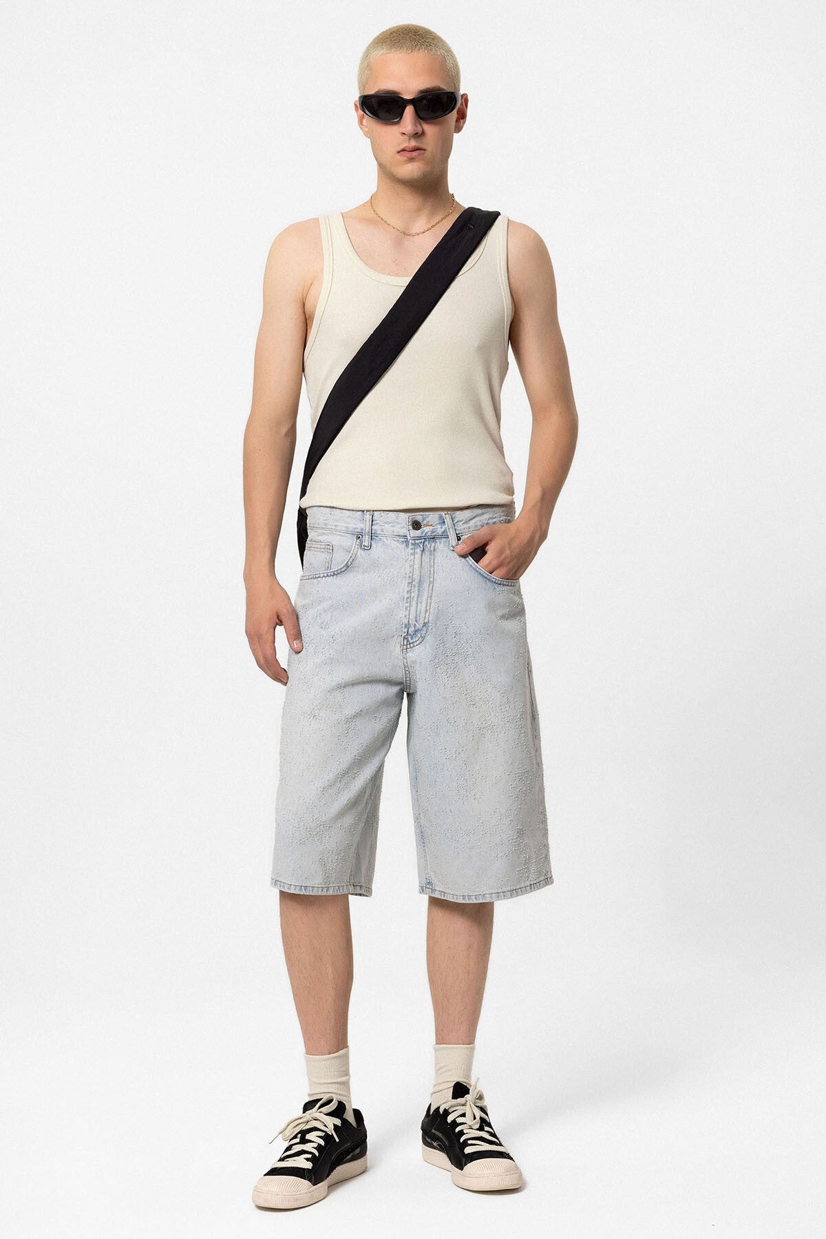 Oversize Bermuda Denim Şort 40-641