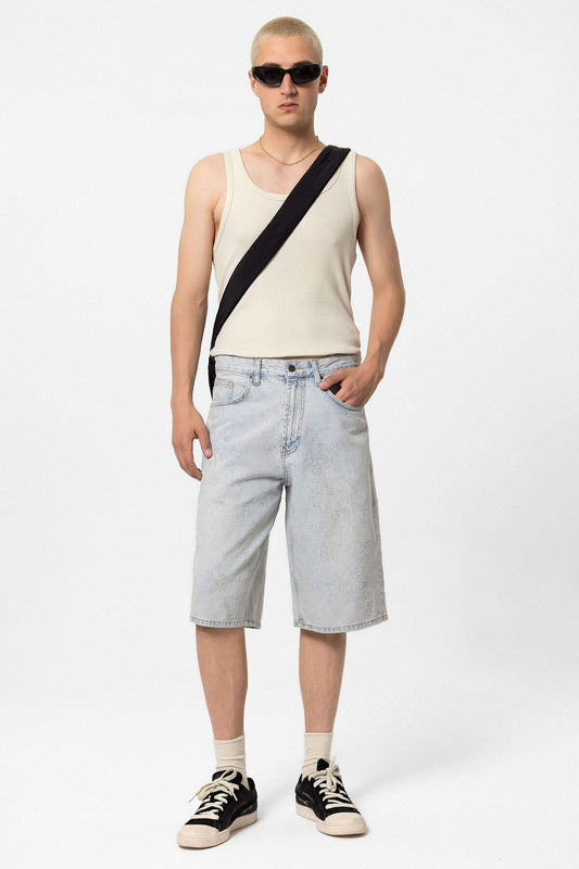 Oversize Bermuda Denim Şort 40-641