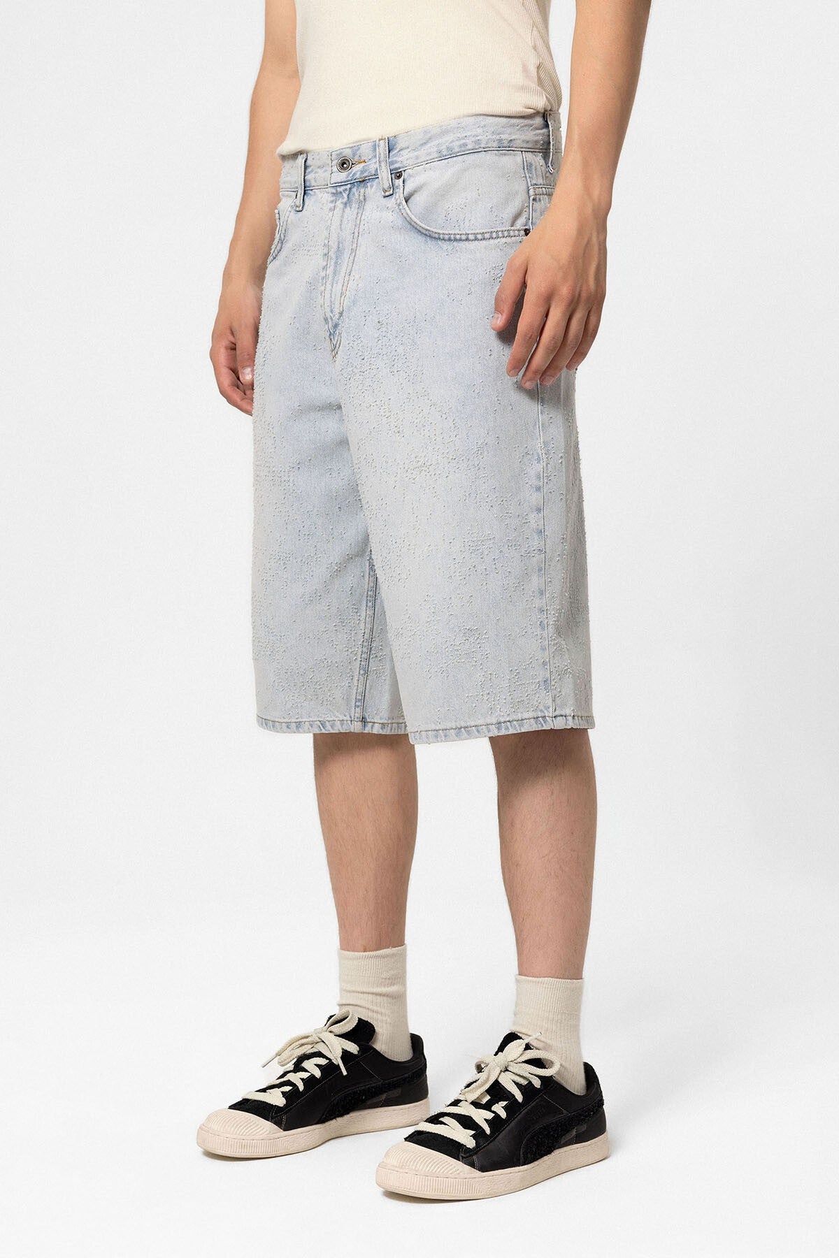 Oversize Bermuda Denim Şort 40-641