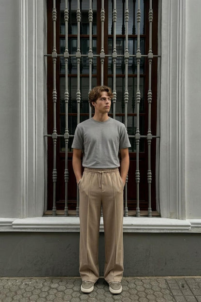 Dikiş Detaylı Oversize Eşofman Alt