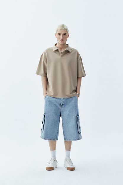 Polo Yaka Oversize Tişört