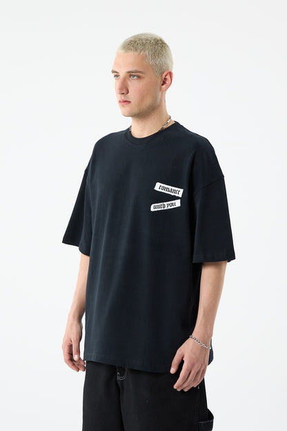 Arka Baskılı Oversize Tişört