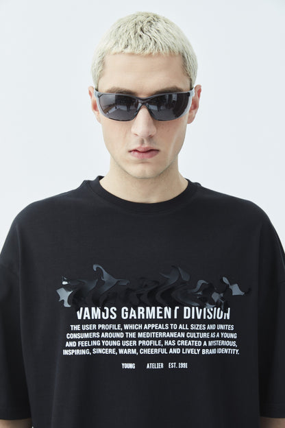 Atelier Kabartma Baskılı Oversize Tişört