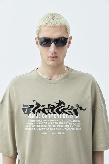 Atelier Kabartma Baskılı Oversize Tişört