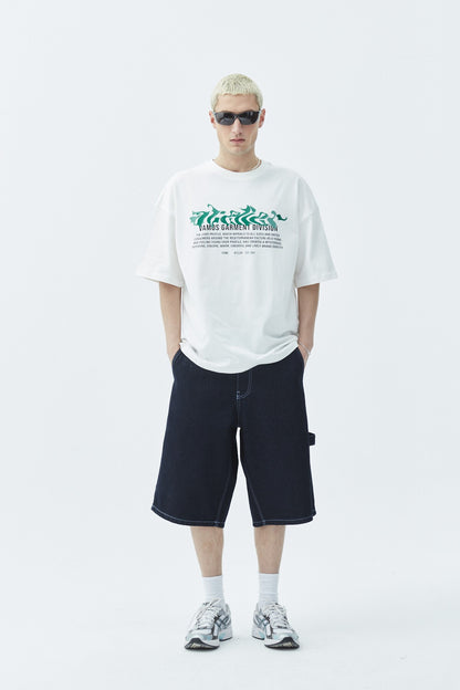 Atelier Kabartma Baskılı Oversize Tişört
