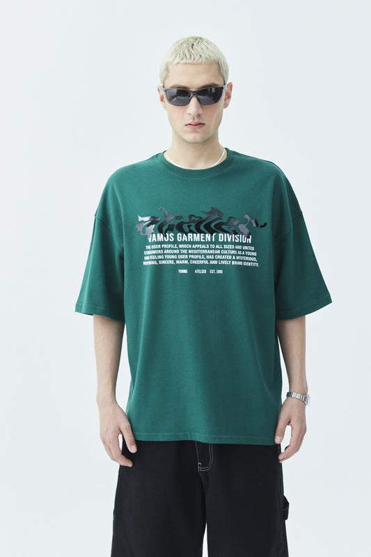 Atelier Kabartma Baskılı Oversize Tişört