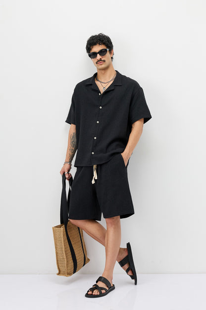 Oversize Şort Gömlek Takım